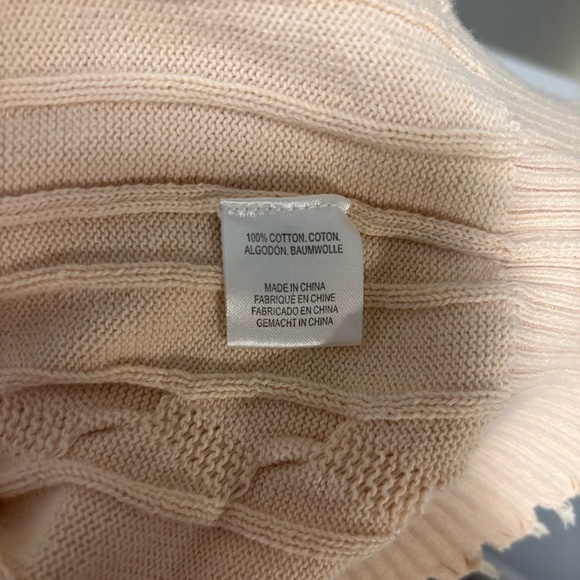 Evereve Distressed Cable Sweater in Cream - Picture 8 of 8